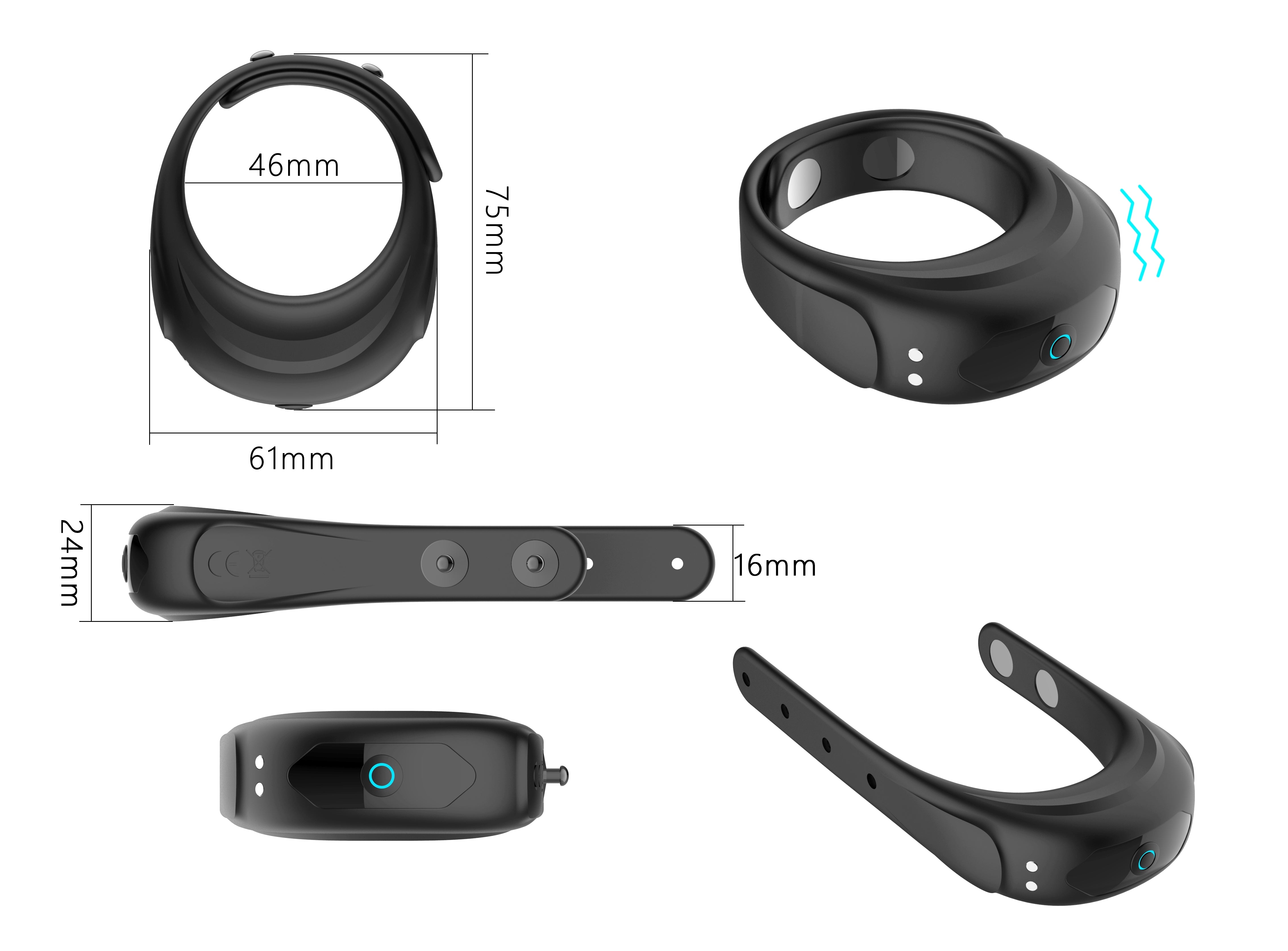 Eve's Fun Men's Vibrating Ring with buckle design