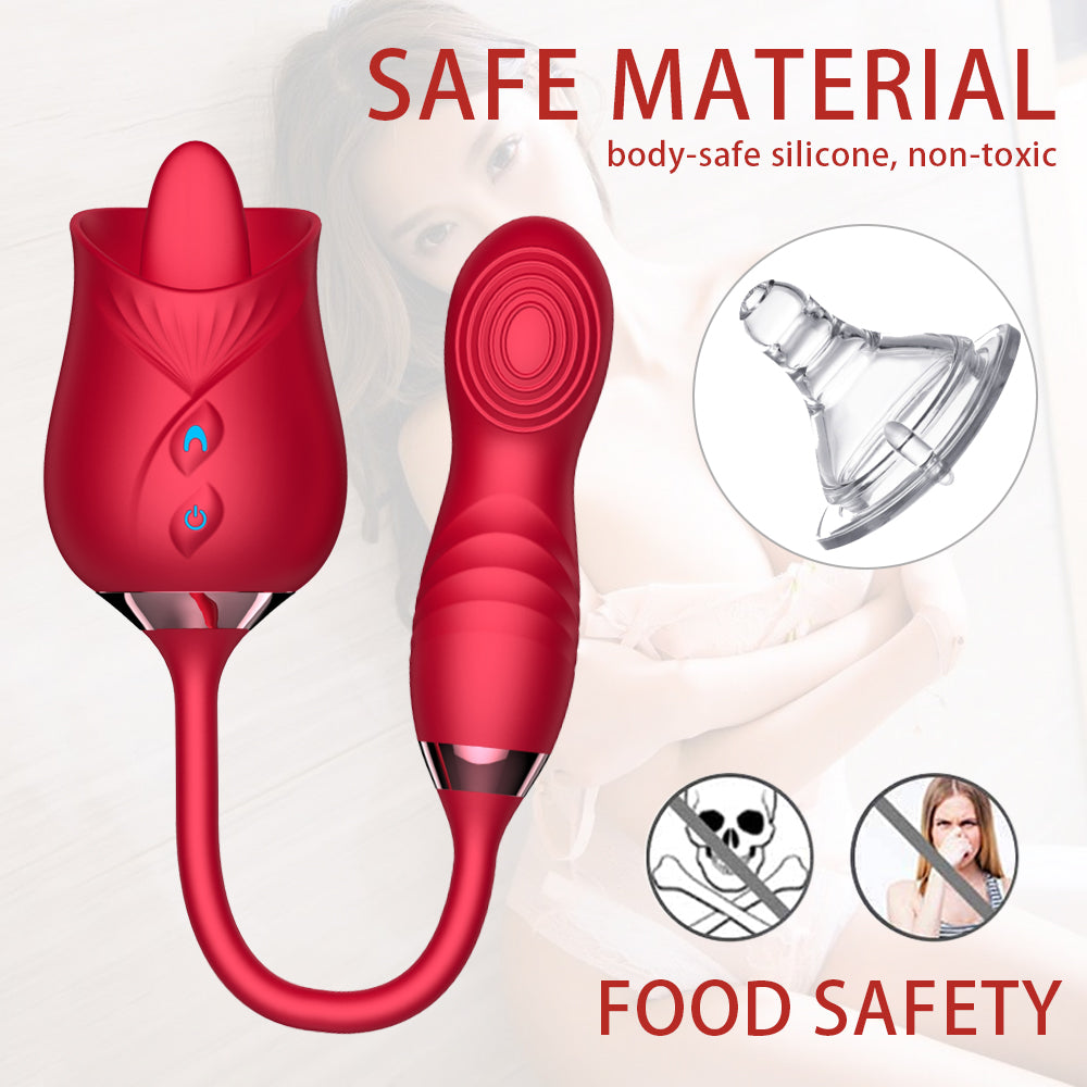 Eve's Fun Vibration Safe Medical Silicon 10 Frequency Vibration Jerk Lick