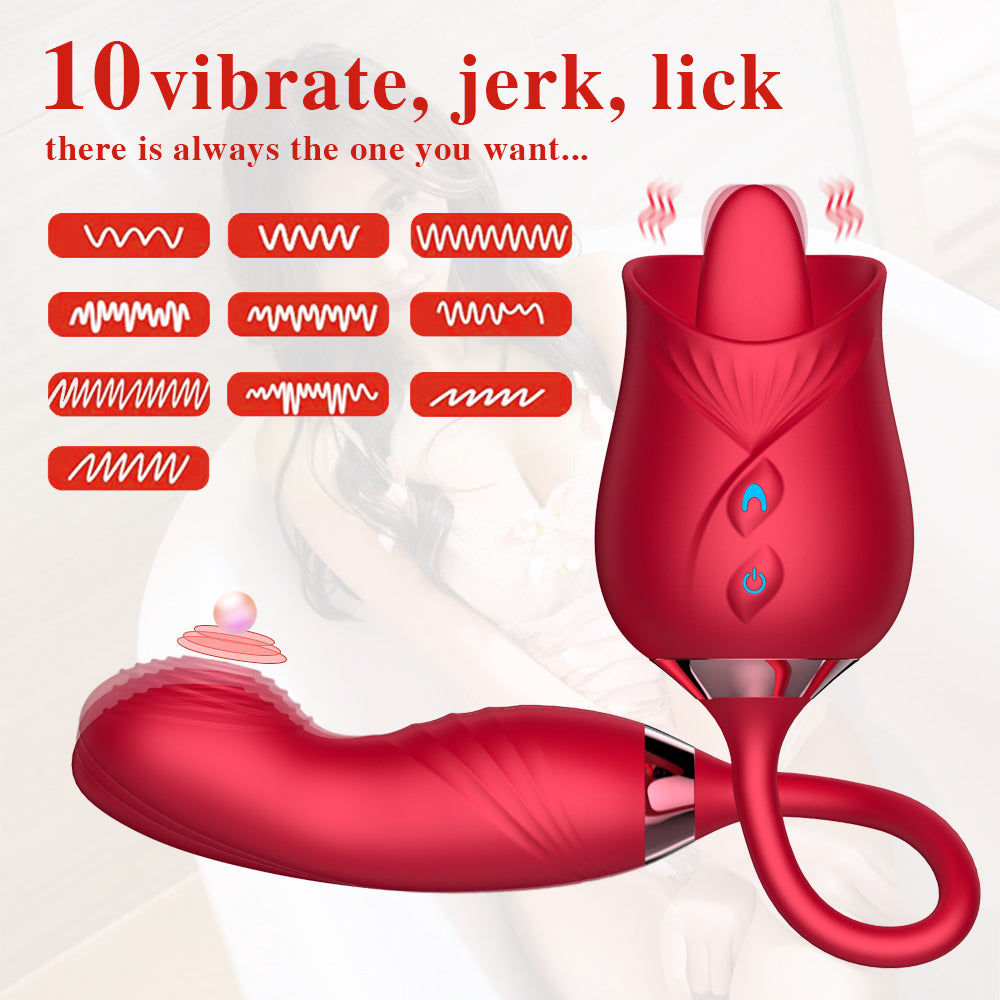 Eve's Fun Vibration Safe Medical Silicon 10 Frequency Vibration Jerk Lick